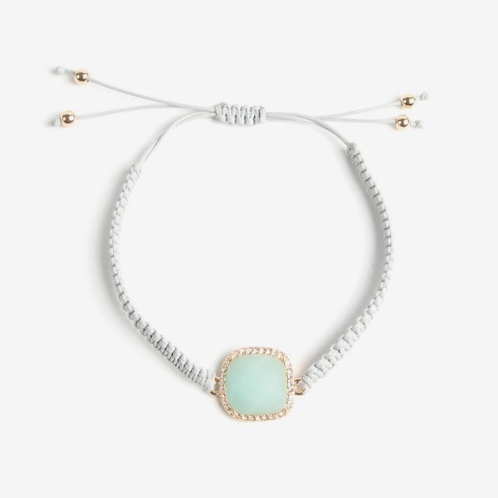 3/15 💚 Summer & Sage Aqua Stone Druzy Braided Bracelet